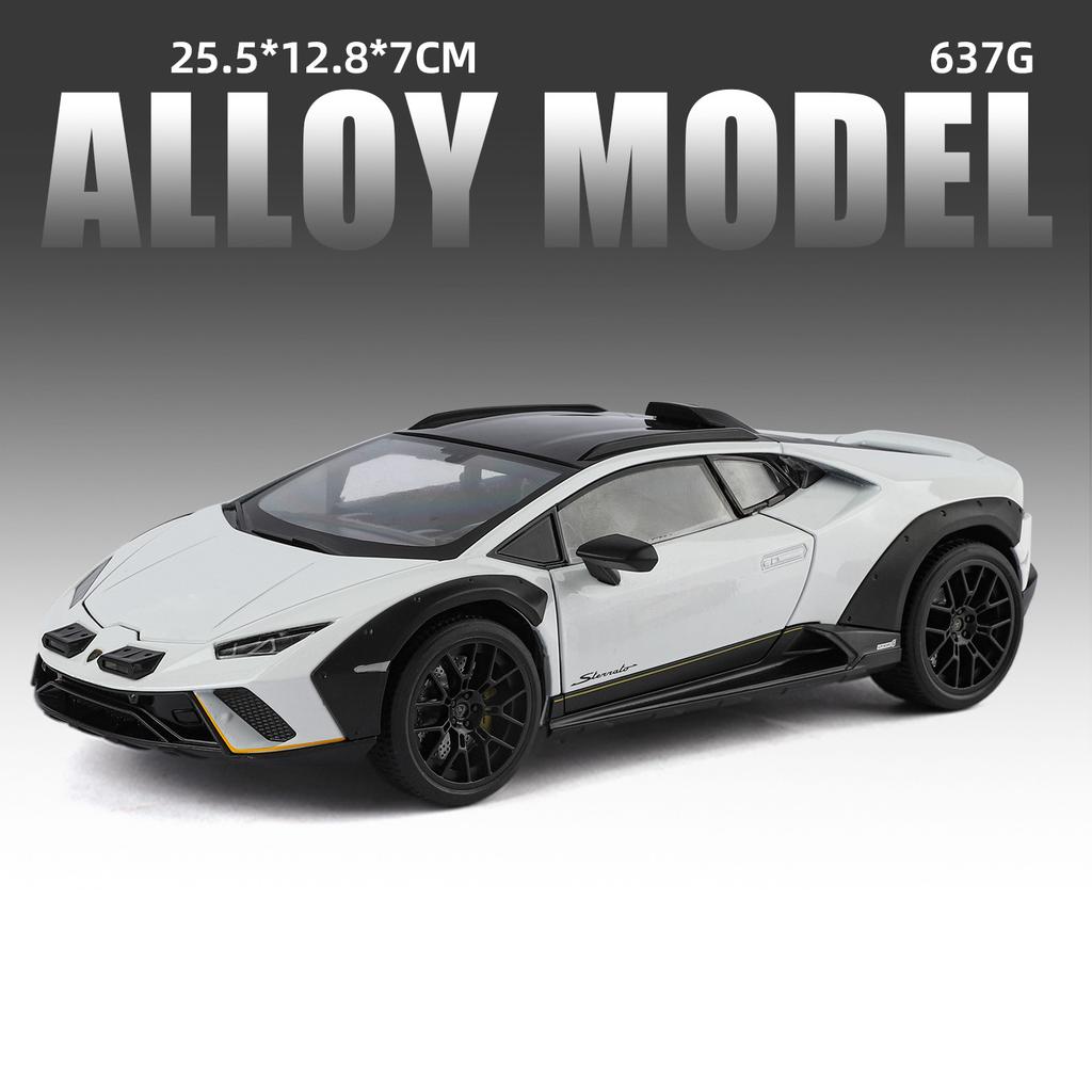 2026 Nové 1:18 Lamborghini Huracán Sterrato Super Auto Nádherný zliatinový model auta Darček k narodeninám Dekorácia na stôl a zberateľská simulačná hračka