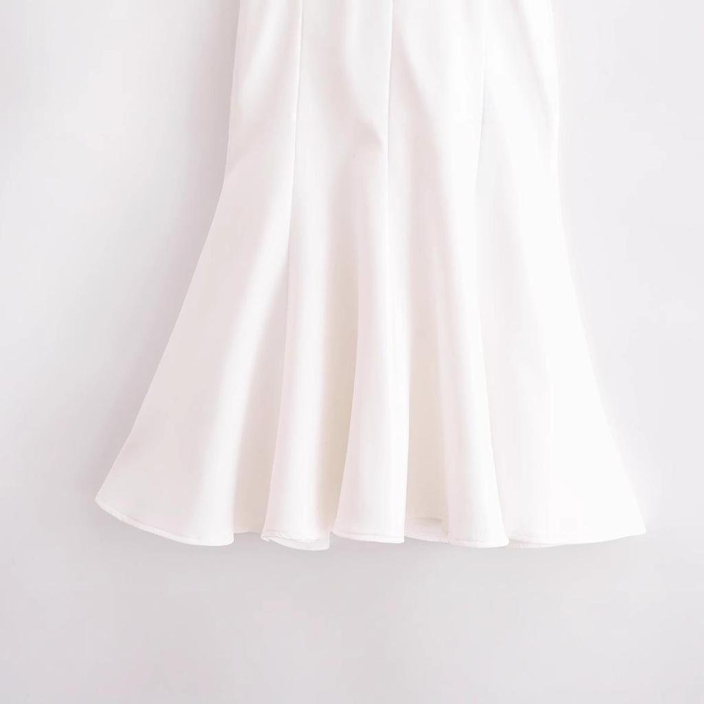 Spring 2025 Women's European & American Style Slim Halter Neck Swing Dress