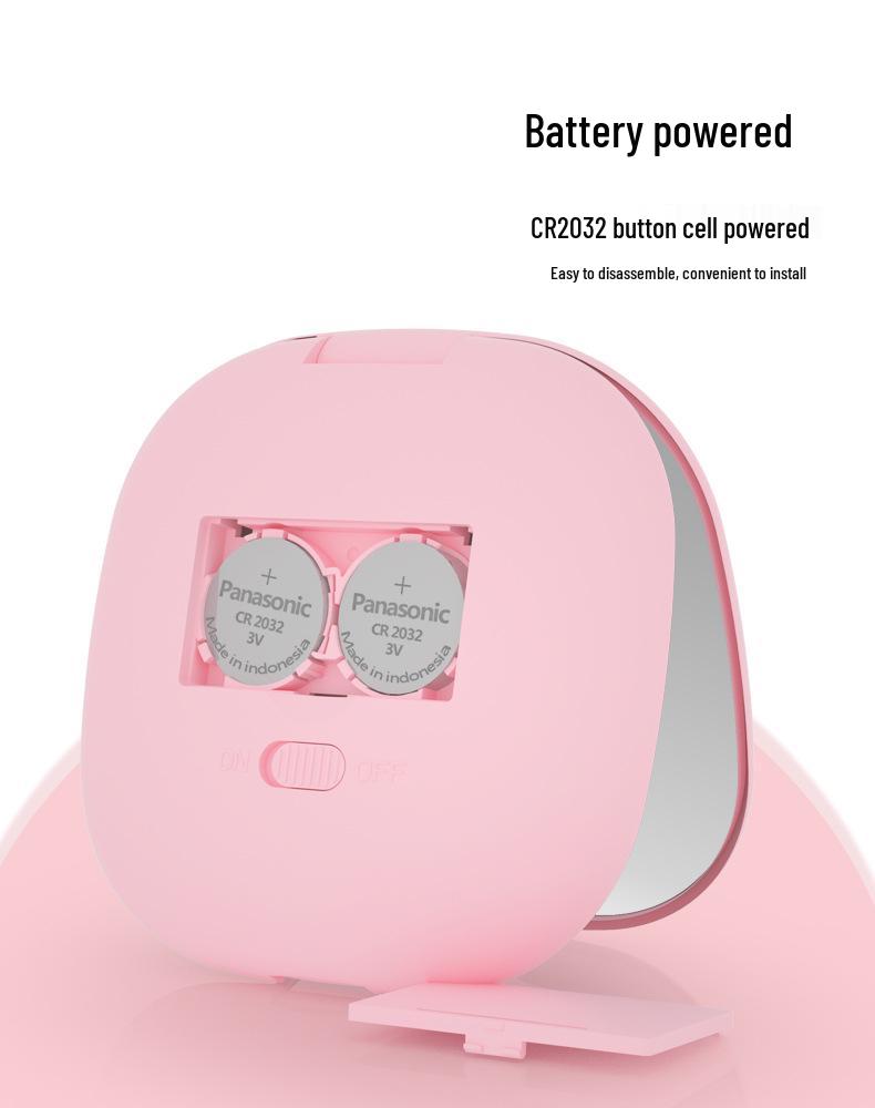 Portable LED Makeup Mirror with 5x Magnification - Compact, Handheld Beauty Light