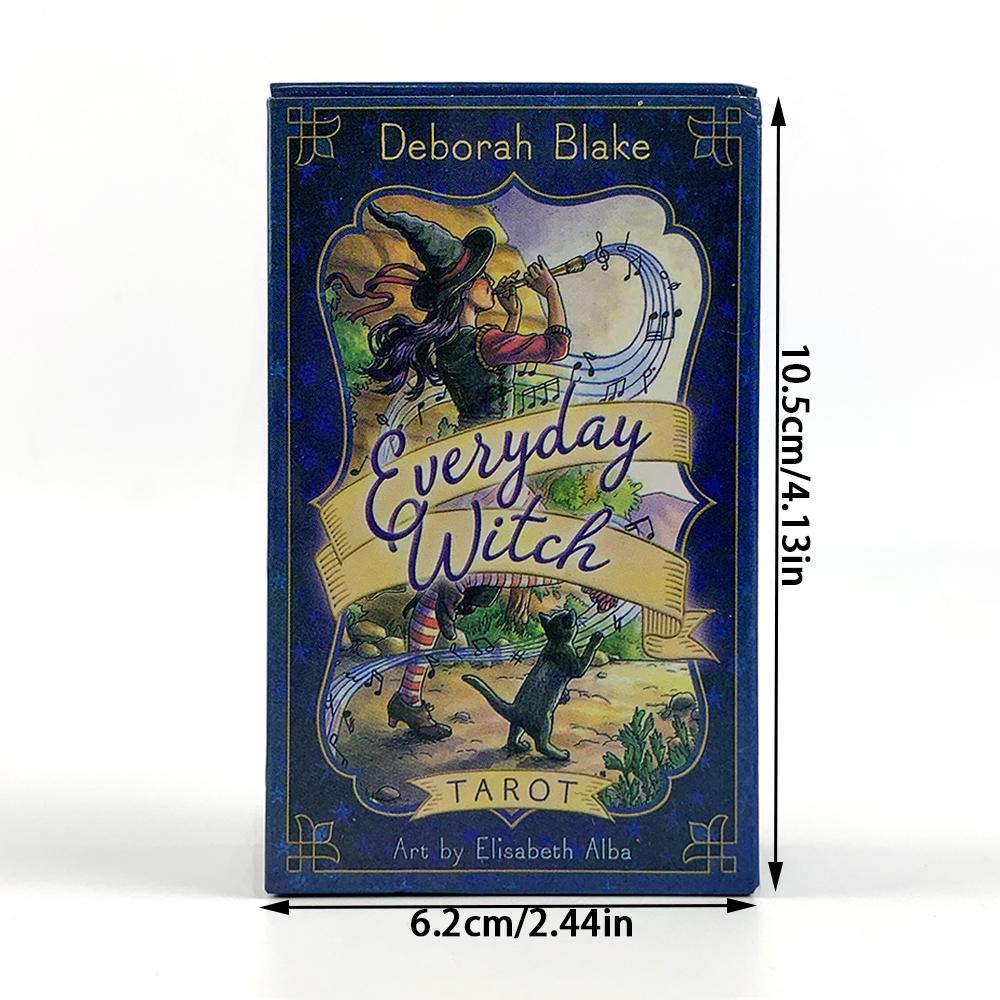 1 Scatola Mazzo Tarot Everyday Witch con Libretto - Set da 78 Carte, Gioco di Società a Tema Stregoneria, Carte Tarot Magia Pratica