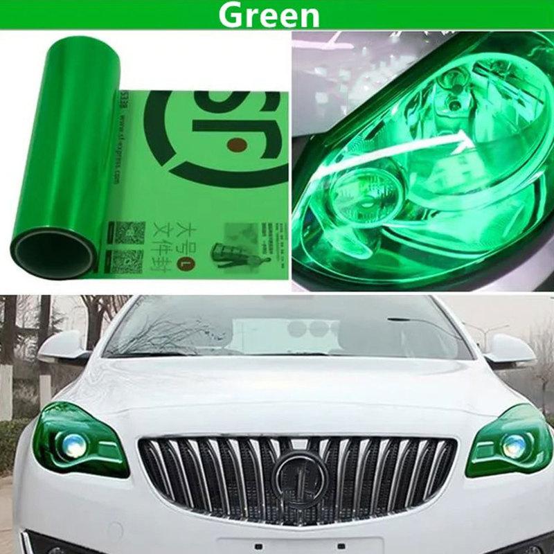 Autoscheinwerferfolie Schutz Grün Getönte Folie PVC-Material Farbwechselnde Vinylfolie Rücklichtaufkleber für Fahrzeugstyling