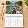 Practical Note-taking Calendar 2027 Adventure Dog Wall Calendar, 12-Month Cute Puppy Photography Planner with Desktop Display Spiral Binding,