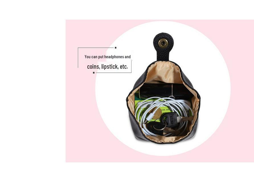 Soft Leather Mini Coin Purse - Cute Japanese & Korean Style for Earphones, Keys, Coins, Lipstick, & More
