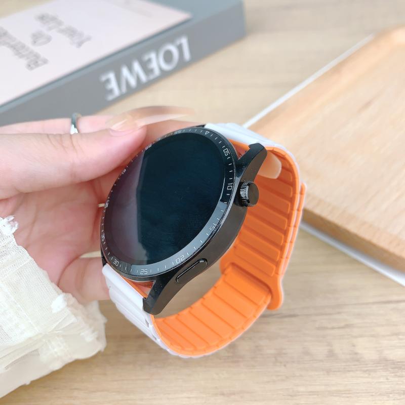 18mm 22mm 20mm Magnetic Silicone Strap For Samsung Galaxy Watch 7 6 5 4 44mm 40mm Sports Band For Galaxy Watch 4 6 Classic 47mm Huawei GT 4/5/6 41mm