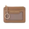 Portable Multi-card Slots Card Bag Keychain Hanging Leather Multi-card Wallet PU Leather Coin Purse Gifts