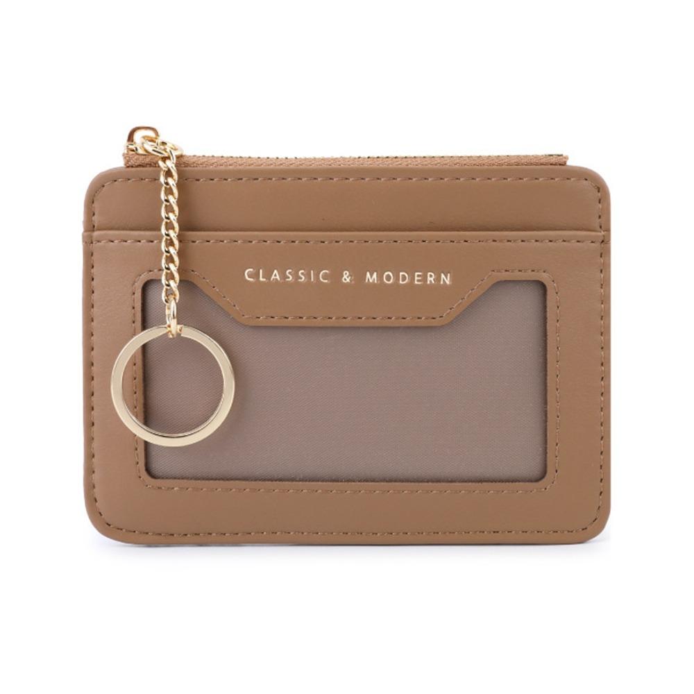 

Ladies Accessory Multi-card Slots Card Bag Keychain Hanging Leather Coin Purse PU Leather Mini Wallet Gifts хаки