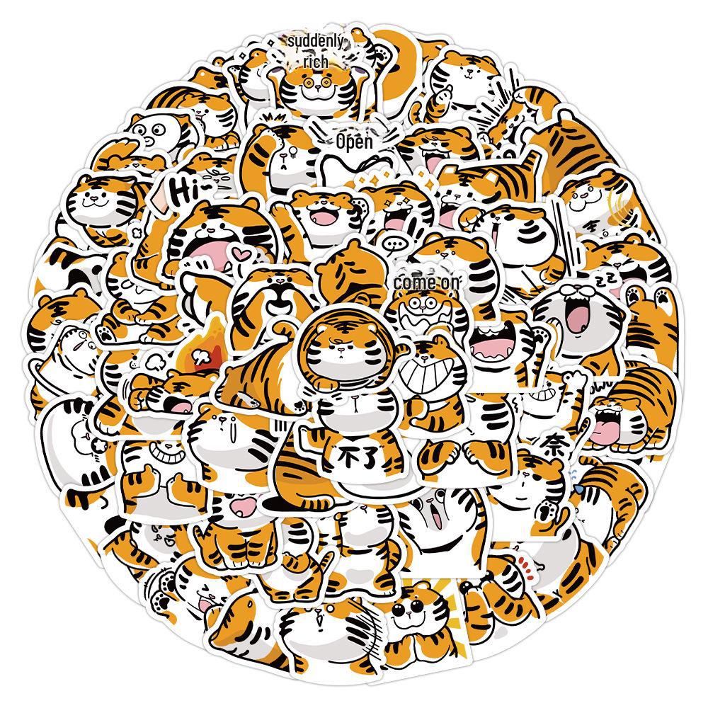 60-Piece Cute Animal Graffiti Sticker Set for Phone Cases, Water Bottles, and Laptops