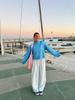 2025 Autumn/Winter Women's Solid Color Long Sleeve Casual Pullover Top