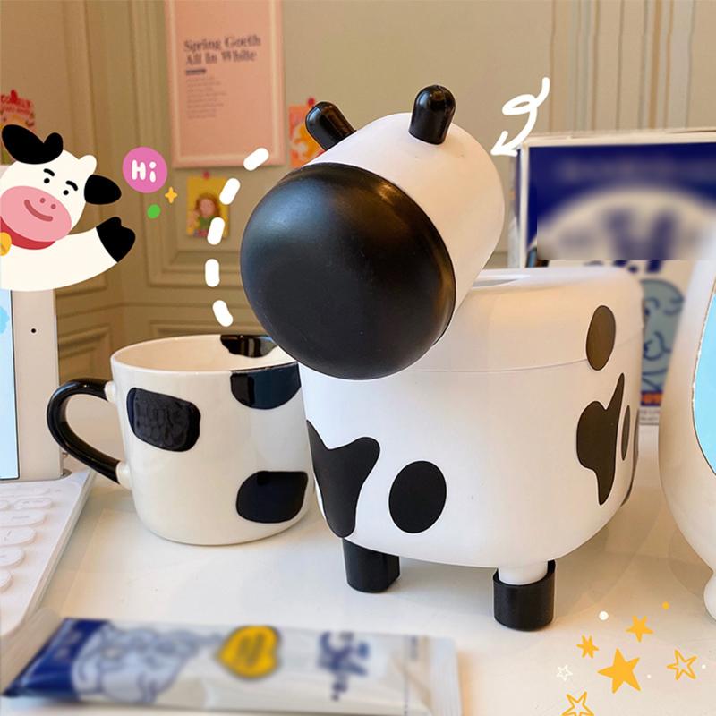 Cutie Modernă pentru Șervețele Vaca de Lapte Suport de Înaltă Calitate Cutie pentru Hârtie Igienică Suport pentru Șervețele de Masă Dispenser Hârtie de Șervețele Auto Decor Acasă