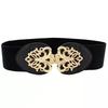 Unique Black Wide Waist Cincher For Women With Trendy Styles And Elegant Rhinestone Embellishments