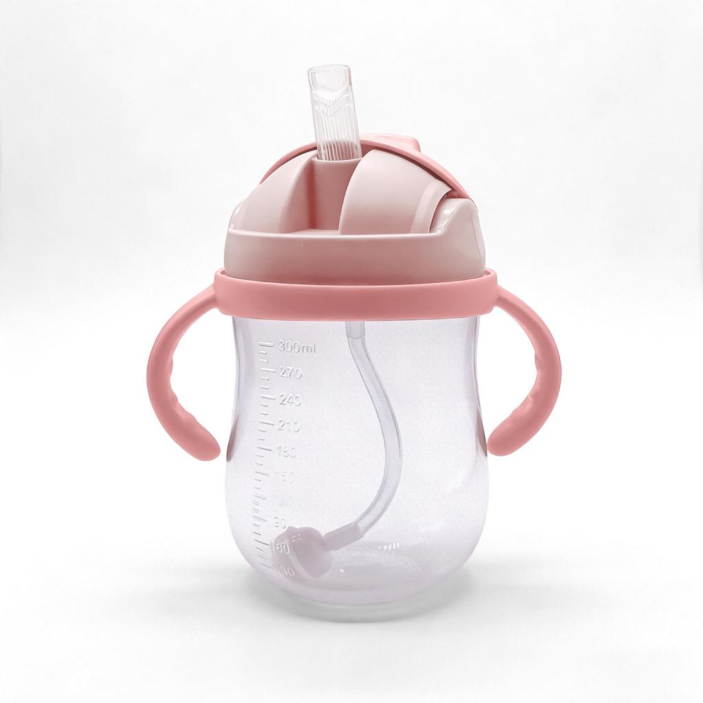 Neugeborenen Babyflasche Schnabeltasse - Tritan Strohbecher, Tropf- und auslaufsicher, Ideal für Säuglinge und Kinder