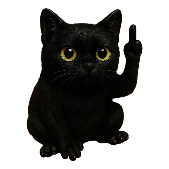 Middle Finger Animal Ornament Synthetic Resin Statue Realistic Design Sculpture Funny Humorous Home