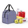 Classic Stripes Navy Blue And White Insulated Lunch Bag for Kids School Cooler Thermal Food Box Tote Lunch Boxes Container