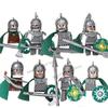 Medieval Knight Figures Building Blocks Elf Guard Dwarf Warrior Wild Boar Sheep Mount Fantasy Movie Character Soldier Bricks Toy