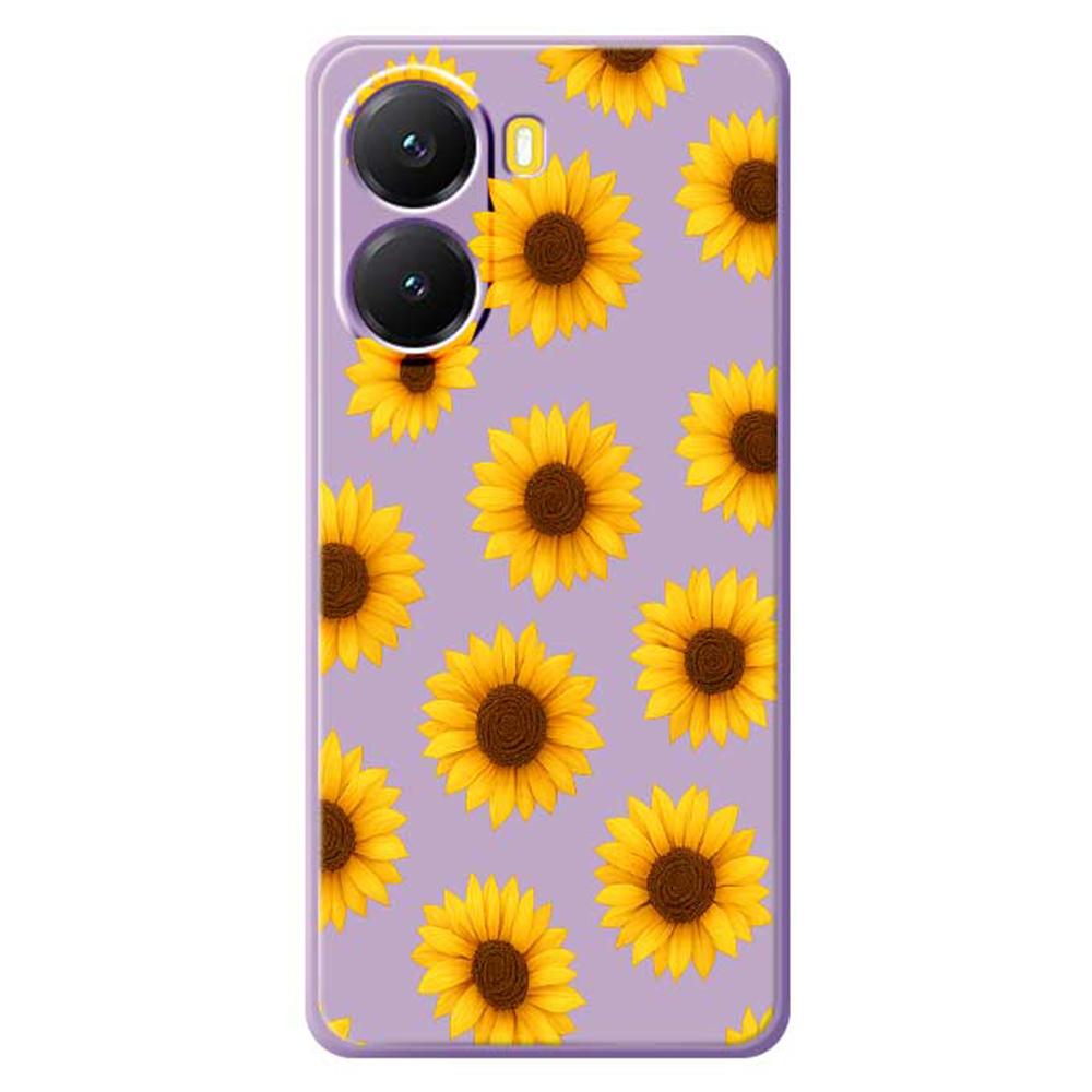 For Xiaomi Redmi Turbo 4 5G/Poco X7 Pro 5G Case Sunflowers Pattern Printing Straight Edge TPU Phone Back Cover