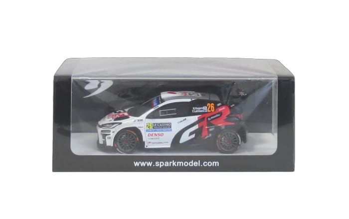 

Spark Toyota GR Yaris Rally2 2025 Монте-Карло Хикару Когуре Готовая модель с отображением логотипов спонсоров 1/43 №26