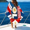 Olympique Football Crest Beach Towel - Soft, Absorbent Microfiber, Lightweight, Ideal for The Beach, Parties, Travel, Camping fan gifts