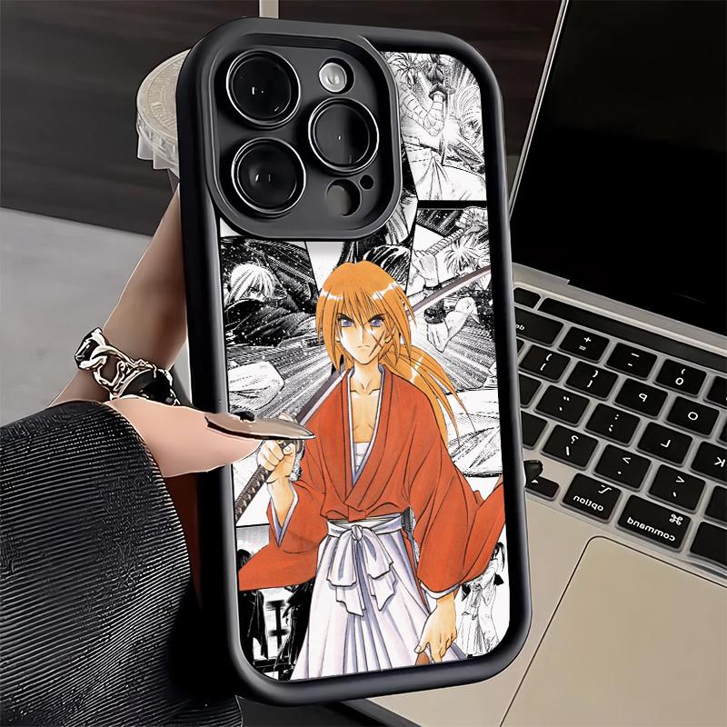 Handyhülle für iPhone 17 Air 16E 15 16 Pro Max Rurouni Kenshin Anime Cover 14 Plus 13 12 Mini Weiche Silikonhülle Fundas