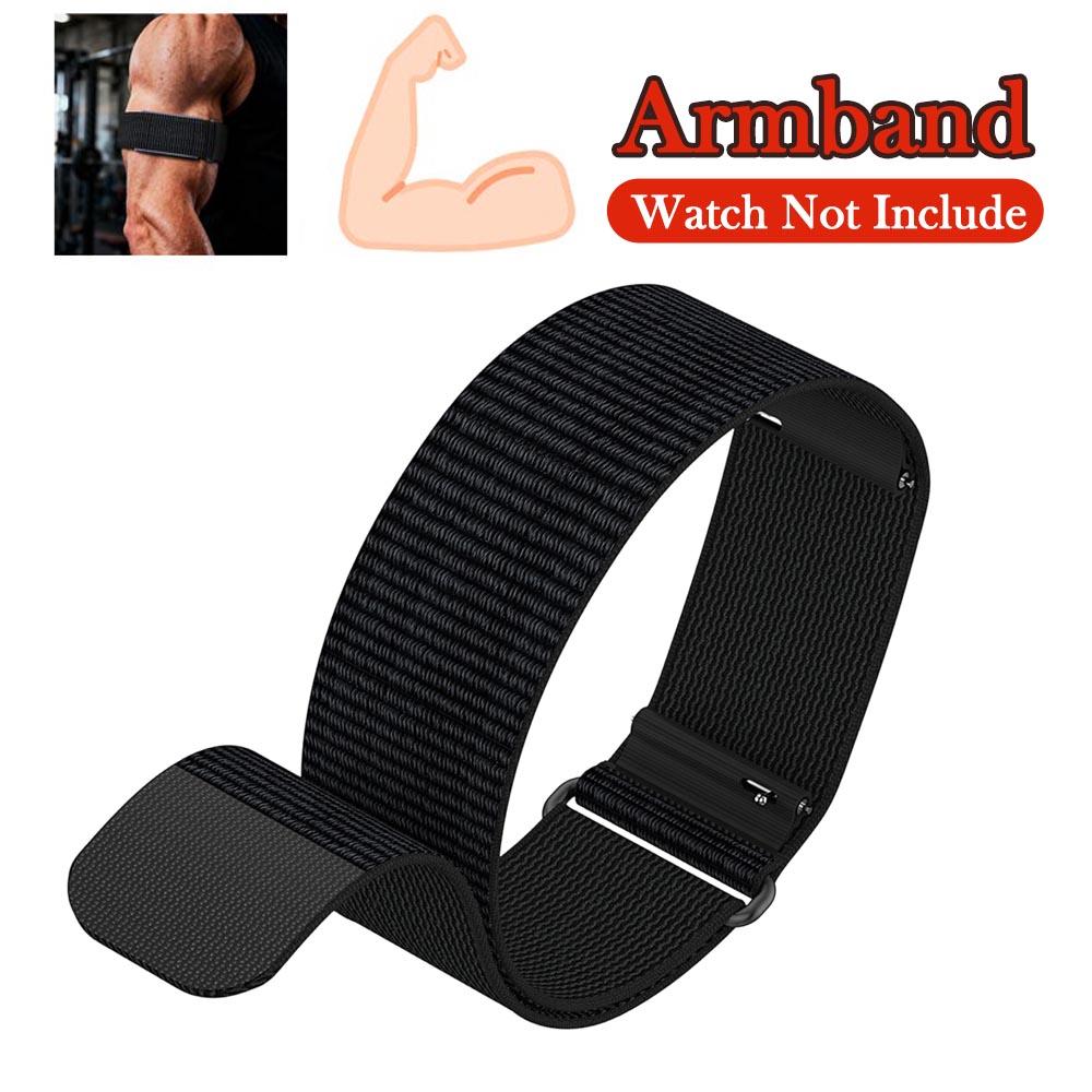 Kompatibel mit Amazfit Helio Handgelenk-/Armband Verstellbare Schlaufe Nylongeflecht Atmungsaktives Sportarmband Zubehör für Amazfit Helio