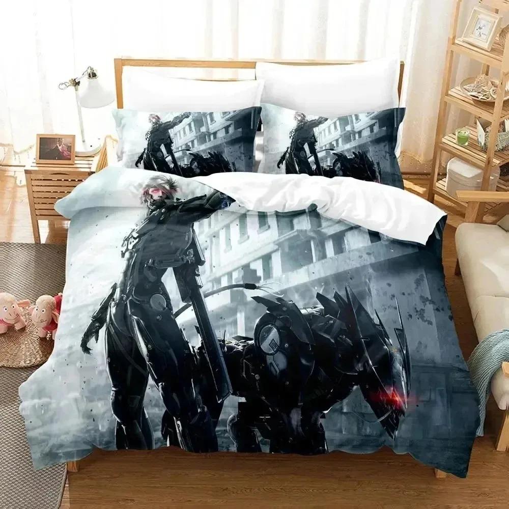 Anime METAL GEAR RISING REVENGEANCE Bedding Set Duvet Cover King Queen Size Quilt Pillowcase Comforter Steam Game Theme