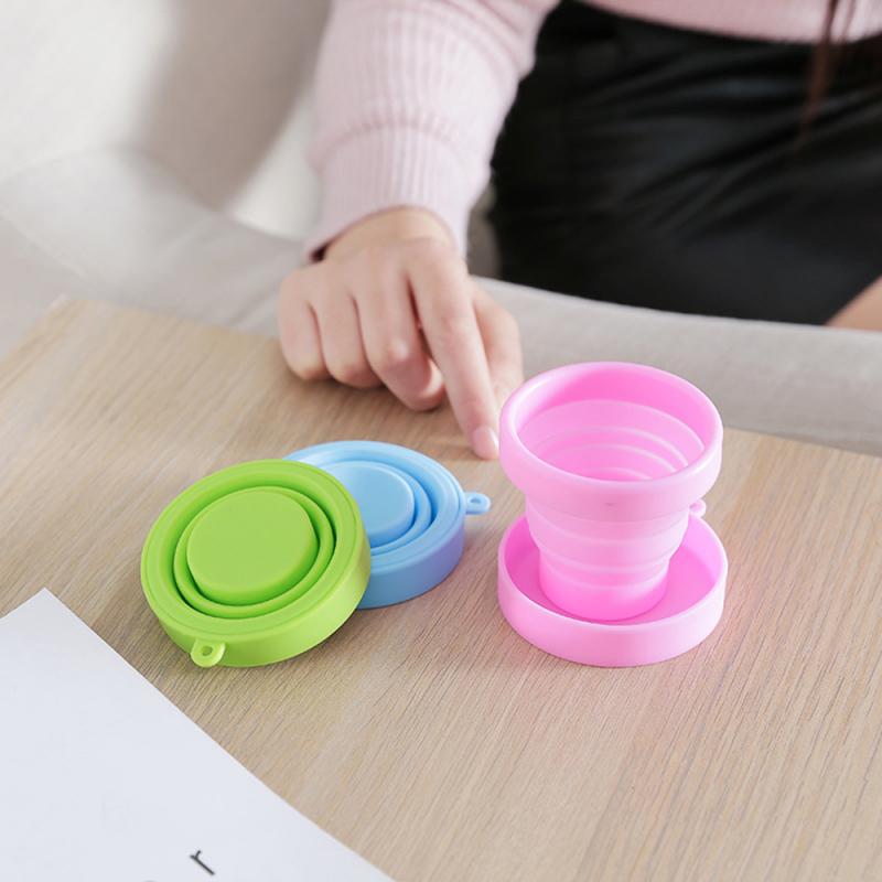 170ML Stainless Steel Silicone Retractable Folding Cups Telescopic Collapsible Coffee Cups Outdoor Activity Sport Water Cup Travel Cup