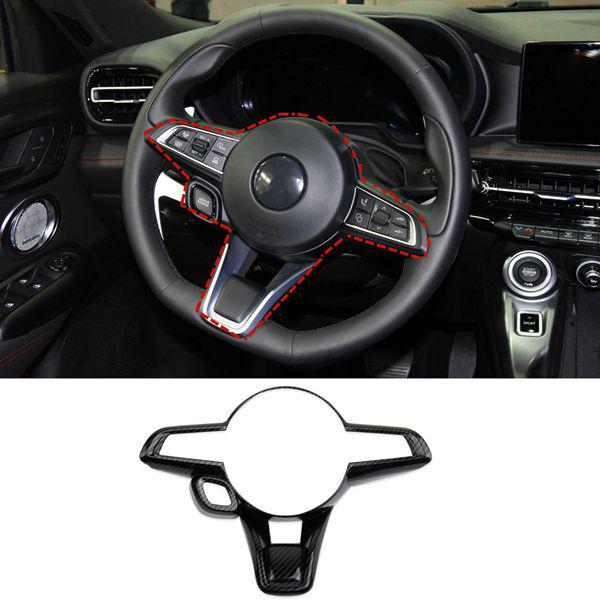 Carbon Fiber Texture ABS Steering Wheel Cover - Automotive Interior Accessory for Vehicles