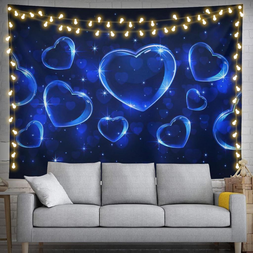 Early 2000s Tapestry Heart Tapestries 90s Aesthetic Wall Hanging Decor for Bedroom Living Room College Dorm Old School Backdrop