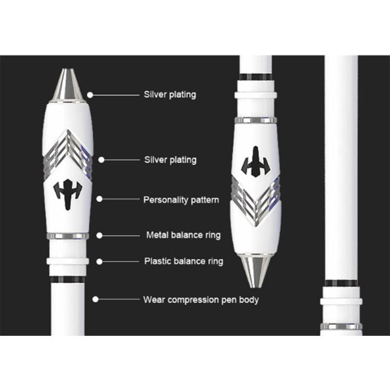 Non Slip Coated Spinning Ballpoint Pen with Bracelet Finger Playing Toy