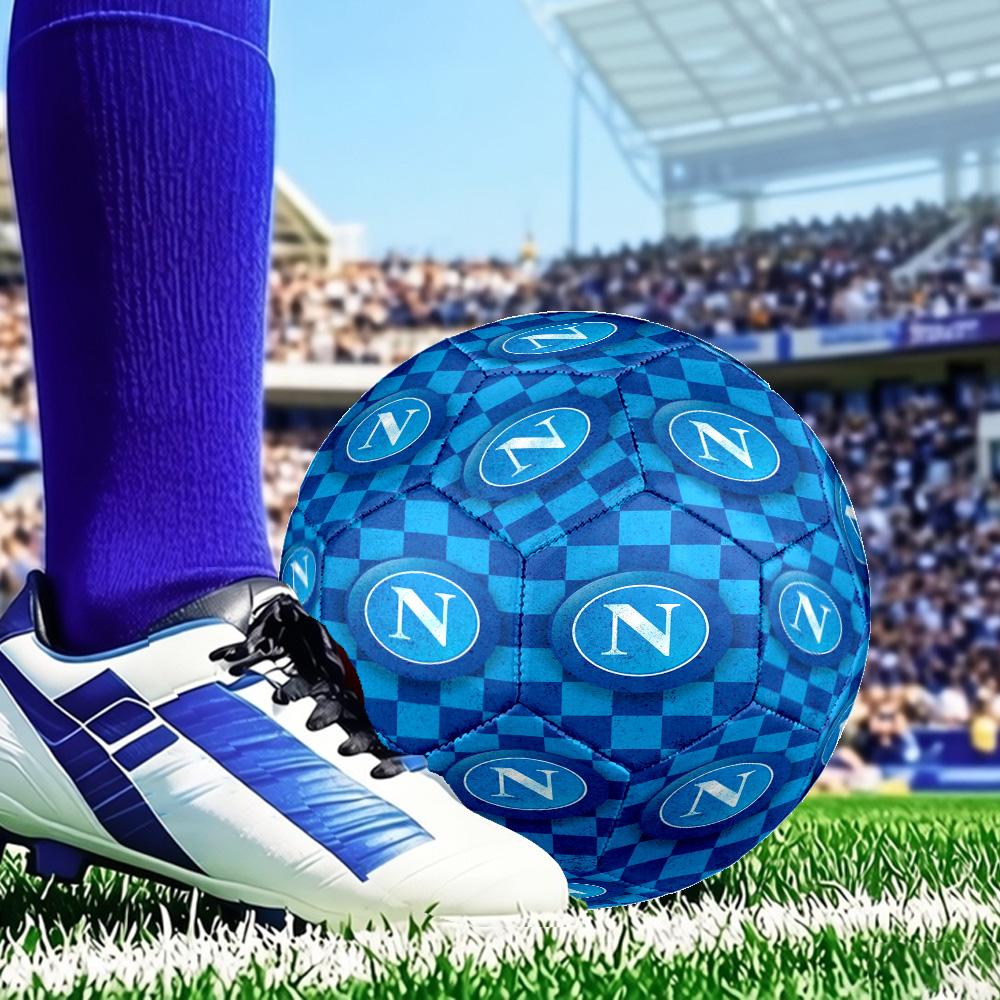 Napoli Football Club Emblem Size 5 Soccer Balls, Anti-Slip, Protective Football, Outdoor Sport, Practice Games, Birthdays Gift Suitable for Fan