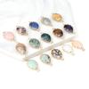 2Pcs Natural Stone Connector Drop-Shaped Faceted Connector Charms For Jewelry Making DIY Necklace Bracelet Accessory