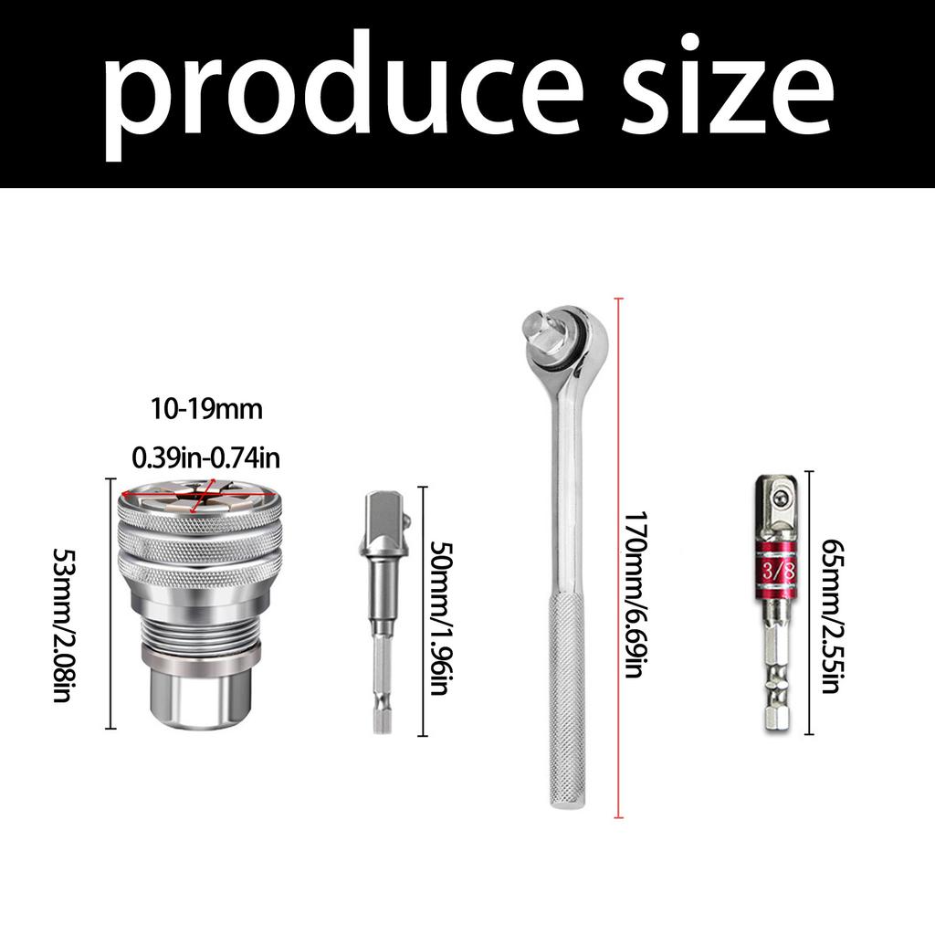 Regulowany uniwersalny klucz nasadowy Ręczny klucz nasadowy Tuleja 10mm-19mm Uniwersalne nasadki Narzędzia do napędu 3/8"