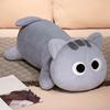 Big Long Lying Black Cat Siamese Kitten Orange Grey Plushie For Boy Girl Bed Cushion Throw Pillow Birthday Gift For His