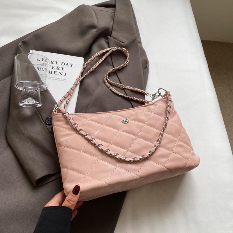 Stylish Street Trend Pu Tote Bag 2024 New Women s Fashionable Summer Handbag розовый