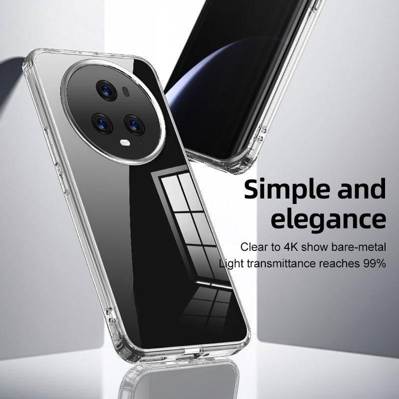 Phone Case for Honor Magic5 Pro,Hard PC Soft TPU Non-Slip Protective Phone Cover