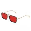 Double Beam Small Frame Sunglasses Women'S Square Sunglasses Men'S Trendy Iron Man Glasses
