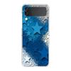 Phone Cover For Samsung Galaxy Z Flip 7 6 5 4 Case Transparent For Samsung Z Flip 3 Hard PC Bag Silver Five-Pointed Star Pattern