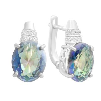 Silberohrringe mit Mystic Topas 6.913ct (2190462)