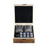 Bestselling Whiskey Chilling Stones Gift Set - Square Ice Cubes with Wooden Box for Wine
