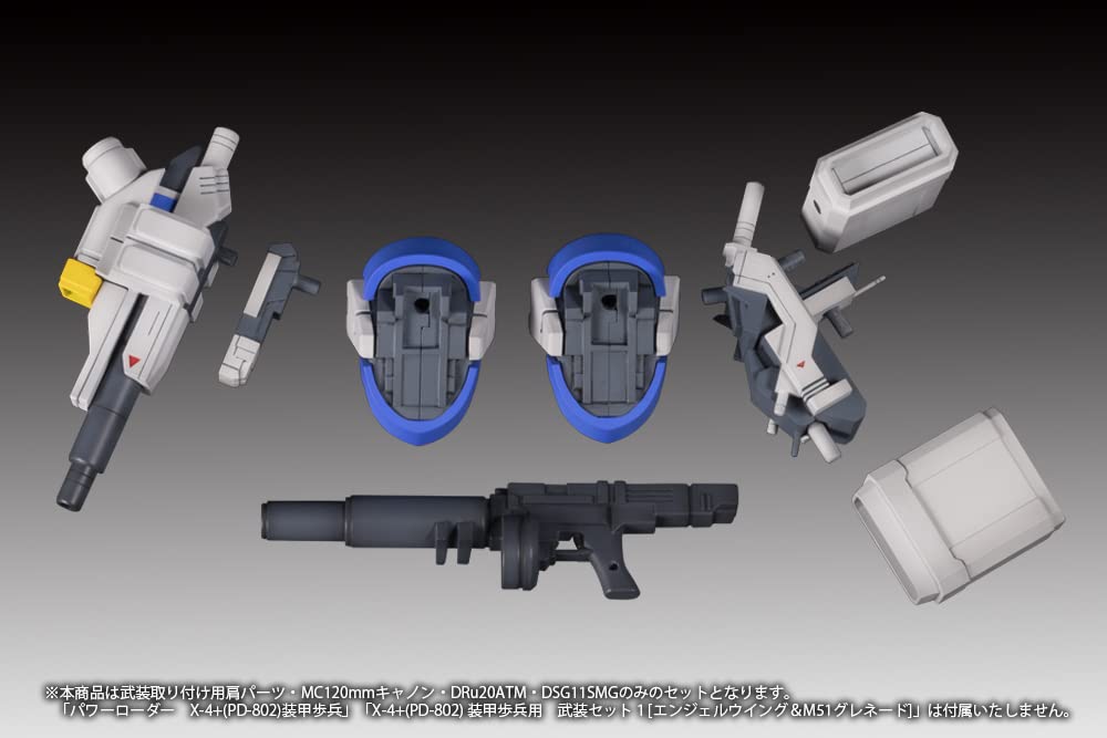 PM Office A POWER DoLLS2 Power Loader Armored Infantry Weapon Set 2 Shoulder Parts for Attaching Weapons MC120mm Cannon DRu20ATM DSG11SMG Total Length