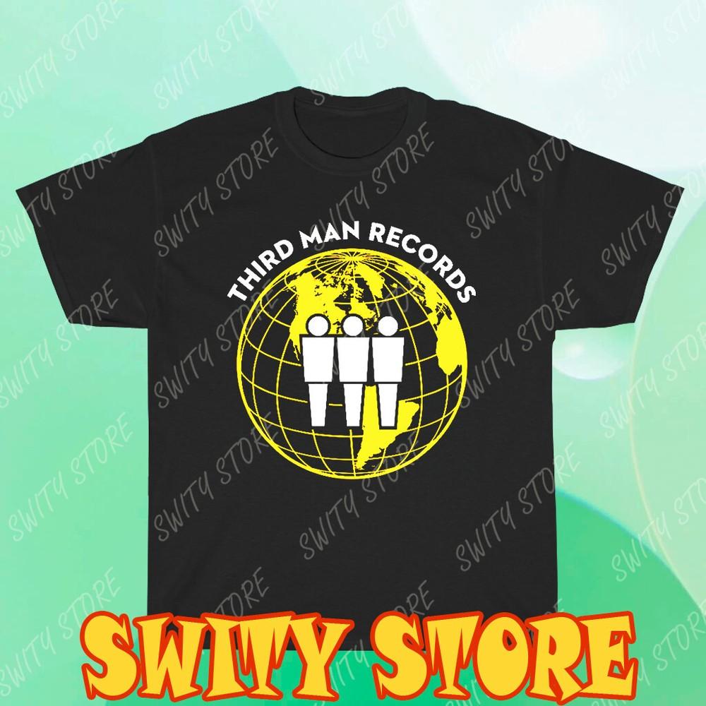 

THIRD MAN RECORDS Men s Black T-shirt Logo T-Shirt Funny Size S to 5XL M