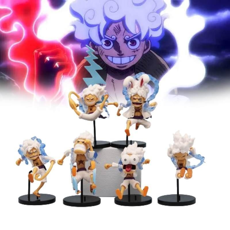 Funny Pirate King Monkey D. Luffy Q Version Action Figure Set 6 Different Forms