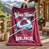 Colorado Avalanche Benutzerdefinierter Name Flanelldecke Personalisierte Weiche Warme Plüschdecke Personalisierte Geschenkidee für Familie Freunde