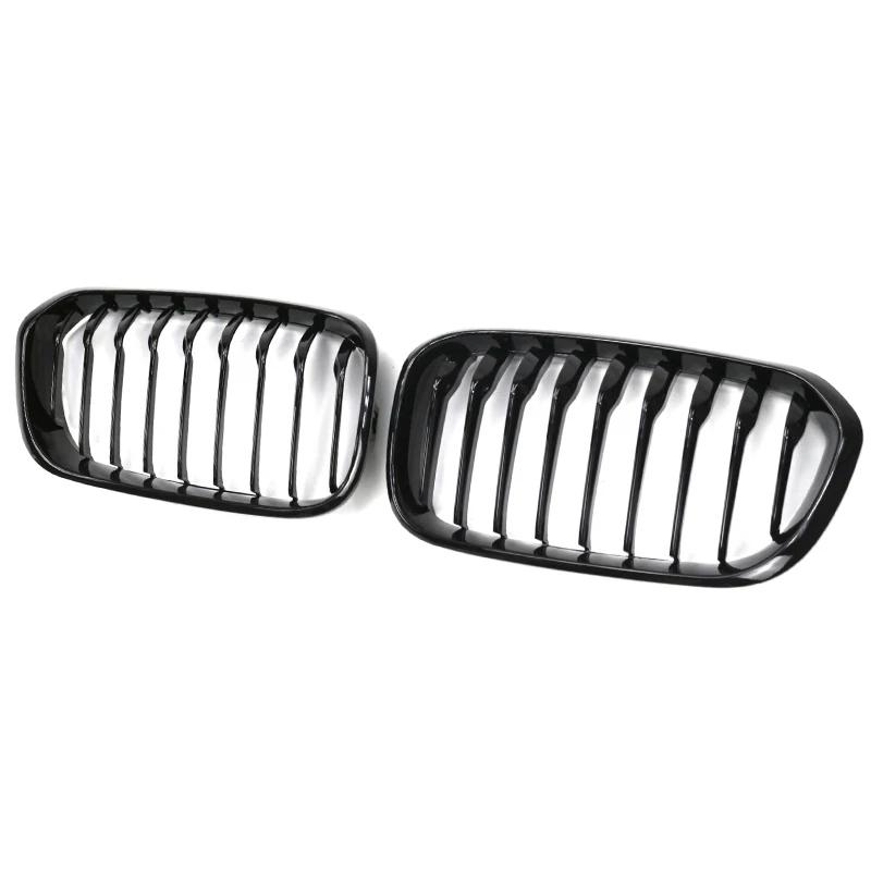 Front bumper racing radiator mesh grille for BMW 1 Series F20 F21 facelift 2015-2019 years, matte black glossy color