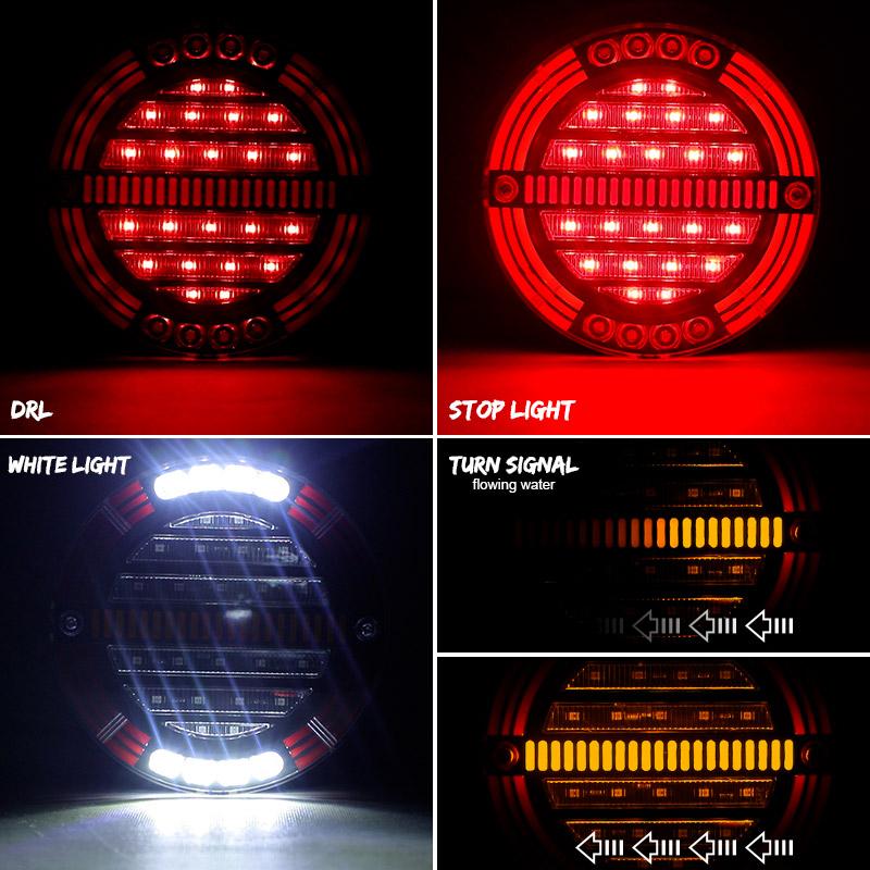 Waterproof 12V 24V Trailer Truck LED Rear Taillight Brake Stop Turn Signal Indicator Light Fog Tail Lamp Reversing Running Lamp