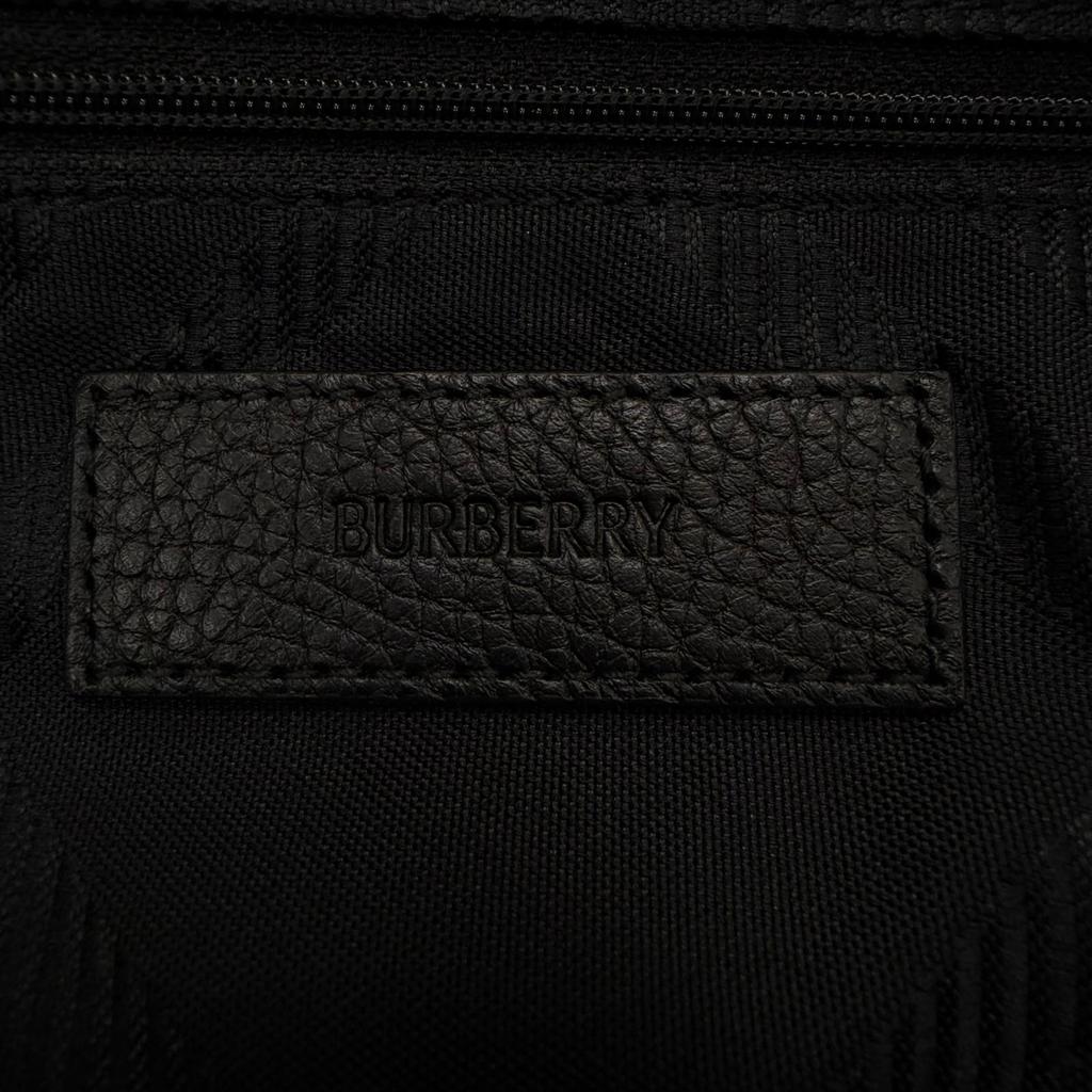 Excellent BURBERRY Tote Bag Check Jacquard Black Nylon Mens 8085378 Used