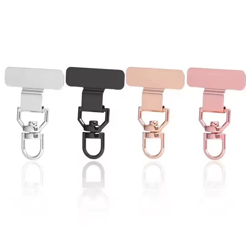 360° Rotatable Phone Lanyard Clip Patch Ultra-thin Stainless Steel Phone Case Hanging Rope Card Anti-lost Strap Fixed Gasket
