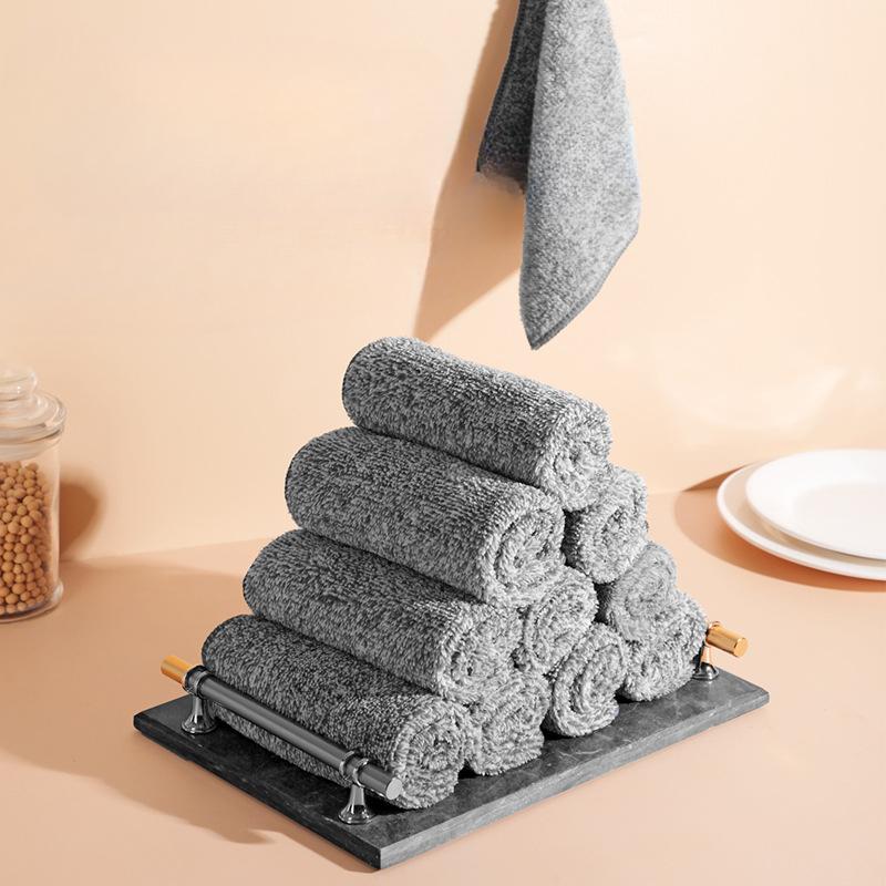 Thick Bamboo Charcoal Fiber Dishwashing Cloth Kitchen Dishwashing