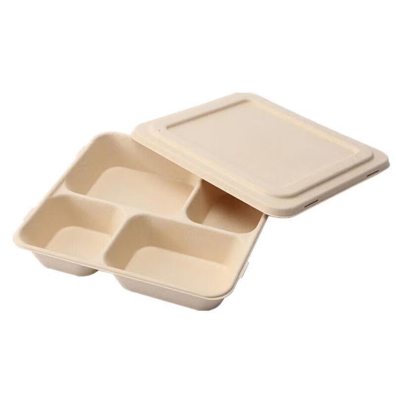 JingJingRS Disposable Degradable Pulp Lunch Box