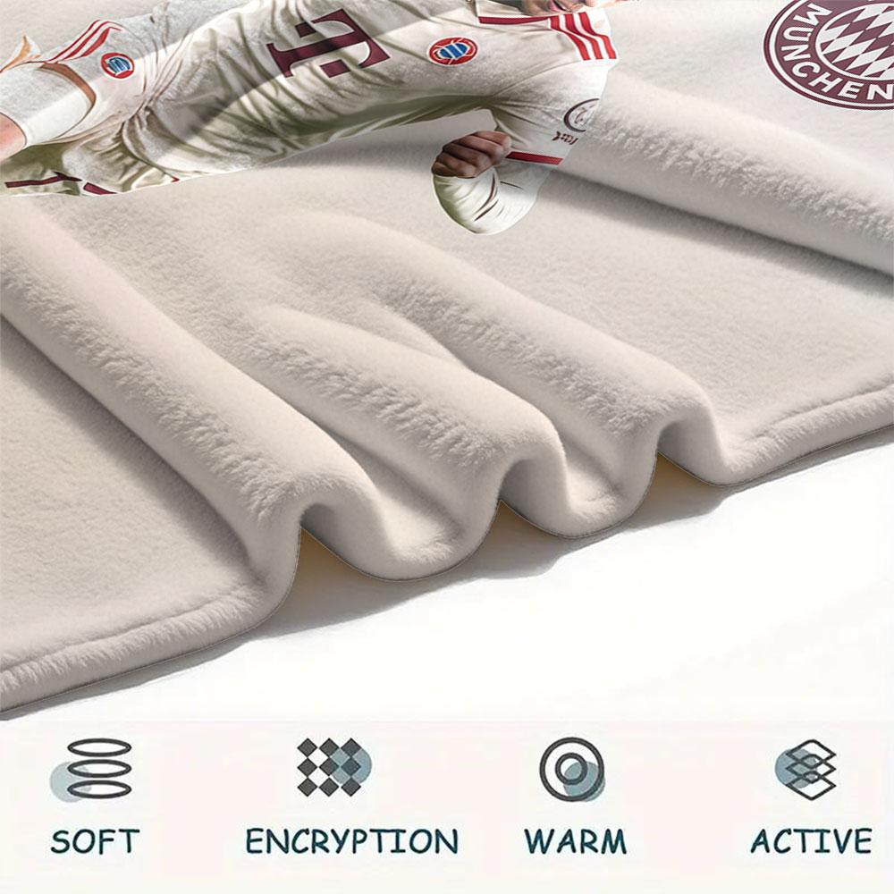 Michael Olise Printed Flannel Blanket, Soft Throw for Bedroom Sofa, Washable,soccer Fan Merchandise, Great Gift.