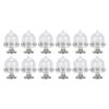 12pcs Mini Cake Plate with Lid Plastic Mini Cake Stand with Dome Cover Clear Small Cake Display Stand Transparent Candy